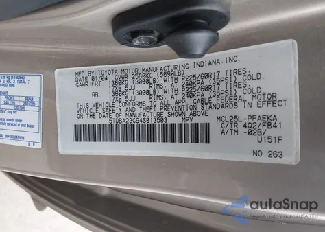 2004 Toyota Sienna Le from USA, damaged, VIN 5TDBA23C94S013503